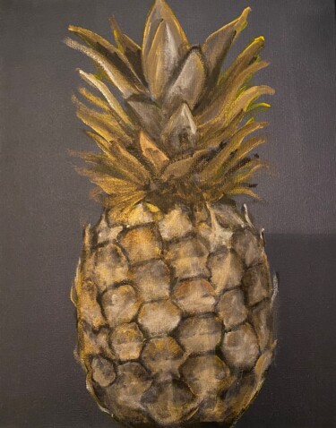 Painting titled "Ananas 2" by Joele Ardans, Original Artwork, Acrylic