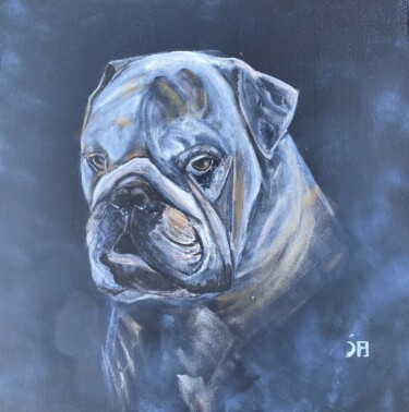 Painting titled "Bulldog’s company" by Joele Ardans, Original Artwork, Acrylic