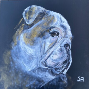 Painting titled "Bulldog forever" by Joele Ardans, Original Artwork, Acrylic