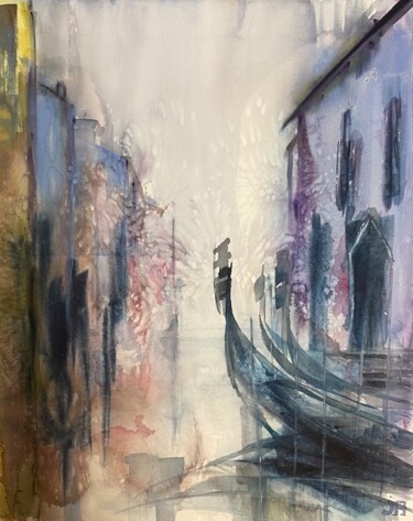 Peinture intitulée "Carnaval à Venise" par Joele Ardans, Œuvre d'art originale, Aquarelle