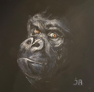 Painting titled "So gorille" by Joele Ardans, Original Artwork, Acrylic