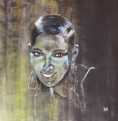 Peinture intitulée "Joséphine Baker" par Joele Ardans, Œuvre d'art originale, Acrylique