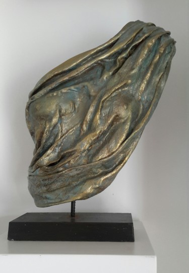 Sculpture titled "Drapé" by Joëlle Boutherin, Original Artwork, Plaster