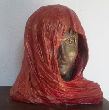 Skulptur mit dem Titel "Fille du désert" von Joëlle Boutherin, Original-Kunstwerk, Terra cotta