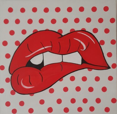 Painting titled "Lipstick" by Joëlle Boutherin, Original Artwork, Acrylic