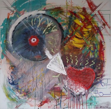 Peinture intitulée "Amor" par Joëlle Butin, Œuvre d'art originale, Huile