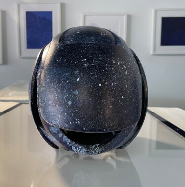 Design intitulada "Milky Way Art Helmet" por Joelle Cabanne, Obras de arte originais, Acessórios