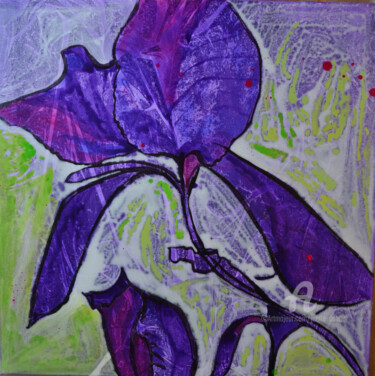 Peinture intitulée "Iris I" par Joëlle Dubois, Œuvre d'art originale, Acrylique