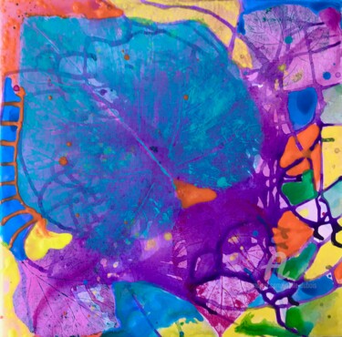 Painting titled "Paulownia IX" by Joëlle Dubois, Original Artwork, Acrylic