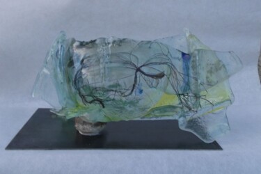 Sculpture intitulée "Paysage" par Joelle Gavin, Œuvre d'art originale, Verre