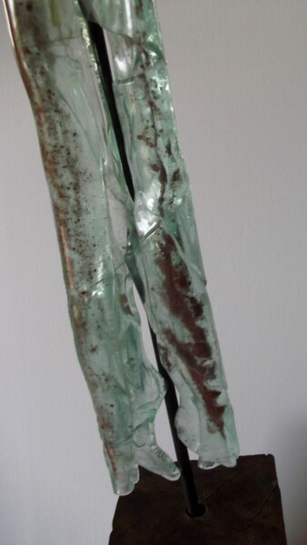 Skulptur mit dem Titel "opale" von Joelle Gavin, Original-Kunstwerk, Glas