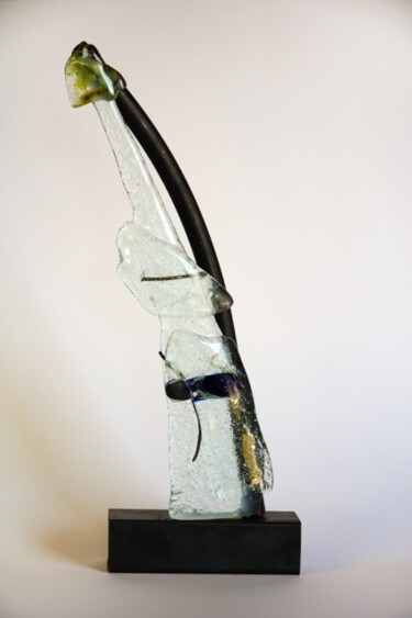 Sculpture intitulée "la dame" par Joelle Gavin, Œuvre d'art originale, Verre