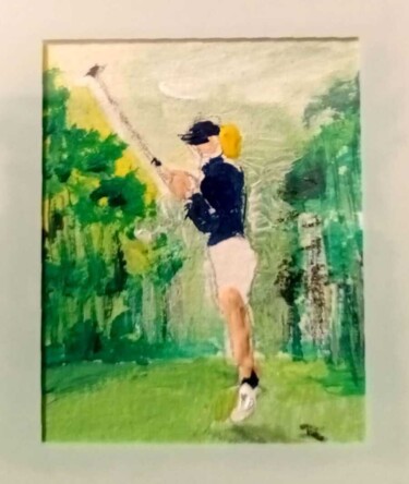 Painting titled "Golfeuse D. Série G…" by Joelle Kehal (Joelle De Lacanau), Original Artwork, Acrylic Mounted on artwork_cat.