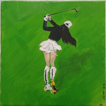 Malerei mit dem Titel "Golfeuse M. Série G…" von Joelle Kehal (Joelle De Lacanau), Original-Kunstwerk, Acryl Auf Keilrahmen…