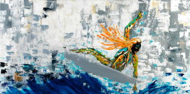 Картина под названием "Inanna" - Joelle Kem Lika, Подлинное произведение искусства, Акрил Установлен на Деревянная рама для…