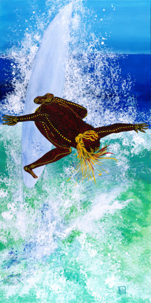 Fotografia intitolato "Sarasvati - Surfeus…" da Joelle Kem Lika, Opera d'arte originale, Fotografia digitale Montato su Allu…