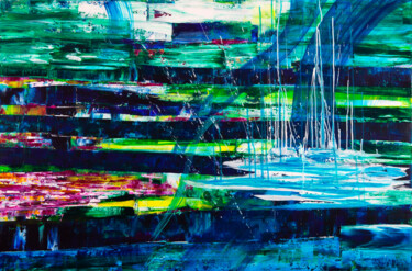Картина под названием "Source" - Joelle Kem Lika, Подлинное произведение искусства, Акрил Установлен на Деревянная рама для…
