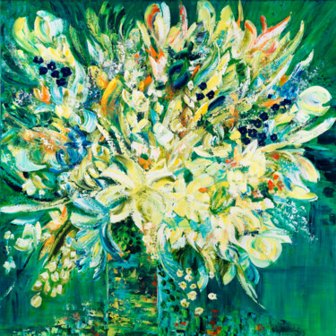제목이 "Big Bang 15"인 미술작품 Joelle Kem Lika로, 원작, 아크릴 나무 들것 프레임에 장착됨