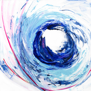Картина под названием "Ciels 12" - Joelle Kem Lika, Подлинное произведение искусства, Акрил Установлен на Деревянная рама дл…