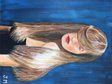 Peinture intitulée "Cheveux  blonds" par Joëlle Marjollet, Œuvre d'art originale, Acrylique