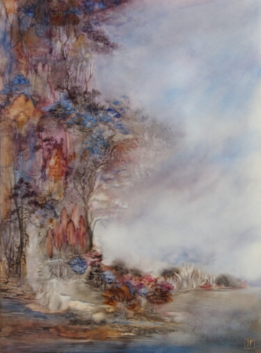 Peinture intitulée "Bois enchanteurs" par Joëlle Rhode, Œuvre d'art originale, Huile Monté sur Châssis en bois