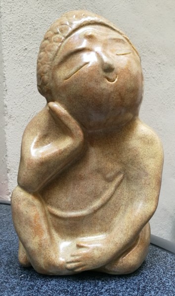 Sculpture intitulée "Moine2" par Joëlle Thanel, Œuvre d'art originale, Céramique