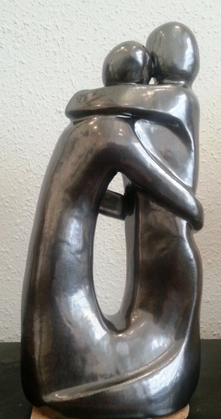 Sculpture titled "couple 2" by Joëlle Thanel, Original Artwork, Ceramics