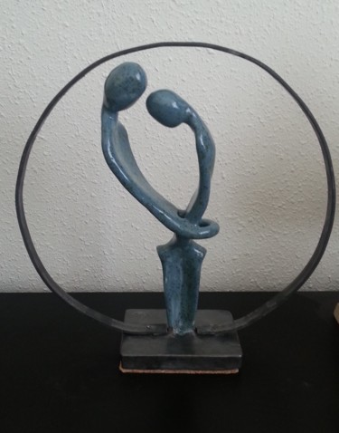 Sculpture titled "couple uni" by Joëlle Thanel, Original Artwork, Ceramics