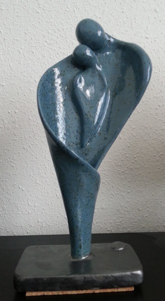 Escultura intitulada "tendresse" por Joëlle Thanel, Obras de arte originais, Cerâmica