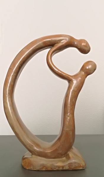 Sculpture intitulée "couple 3" par Joëlle Thanel, Œuvre d'art originale, Céramique