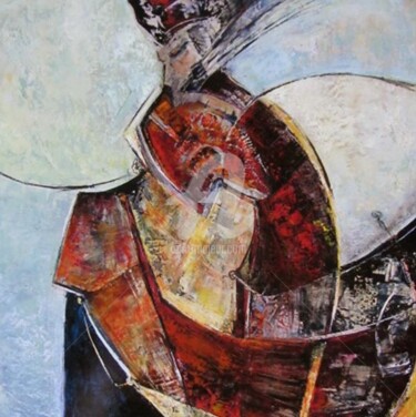 Peinture intitulée "le cavalier.jpg" par Joelle Tomasso, Œuvre d'art originale, Huile
