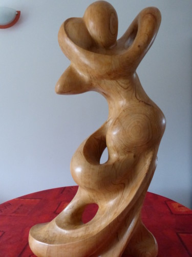 Sculpture titled "Tango" by Joelle Couderc, Original Artwork, Wood