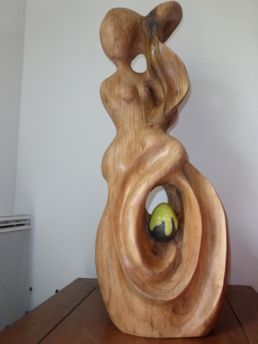 Sculpture titled "Le don de vie" by Joelle Couderc, Original Artwork, Ceramics