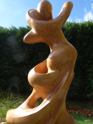 Sculpture titled "Tango" by Joelle Couderc, Original Artwork, Wood