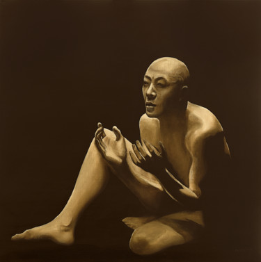 Pintura titulada "Butô 2" por Joëlle Possémé, Obra de arte original, Oleo Montado en Bastidor de camilla de madera