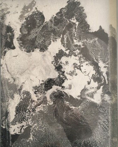 Peinture intitulée "Suminagashi 3" par Joëlle Possémé, Œuvre d'art originale, Encre