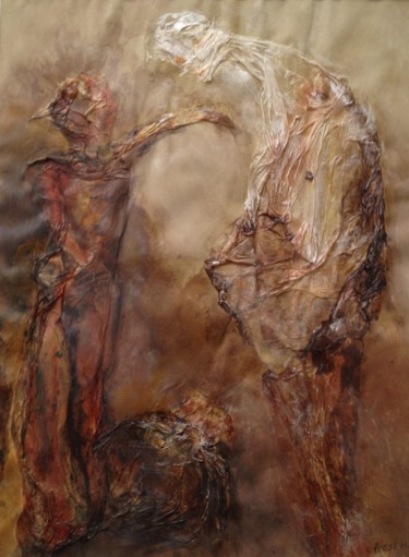 Painting titled "sans titre" by Joëlle Possémé, Original Artwork