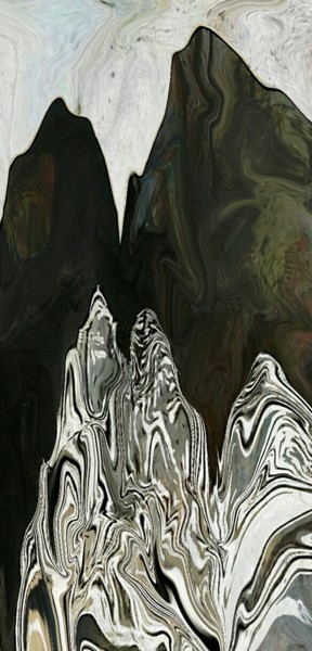 Digital Arts titled "cheminées." by Joel Porta, Original Artwork, Digital Painting