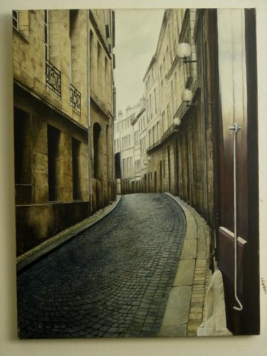 Peinture intitulée "Bordeaux, rue Reniè…" par Joël Sintas, Œuvre d'art originale