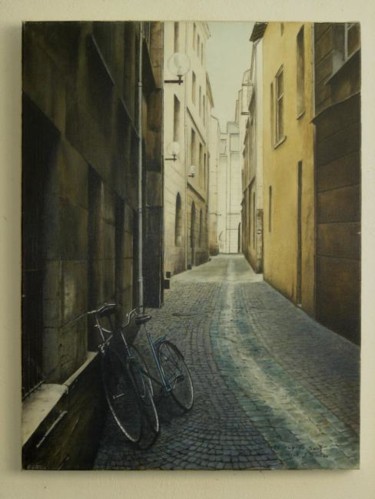 Peinture intitulée "Bordeaux, rue du So…" par Joël Sintas, Œuvre d'art originale