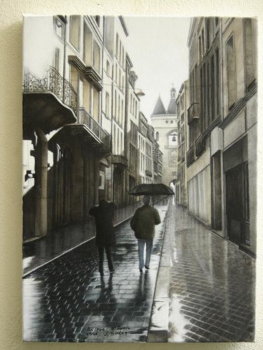 Peinture intitulée "Bordeaux, rue St Ja…" par Joël Sintas, Œuvre d'art originale