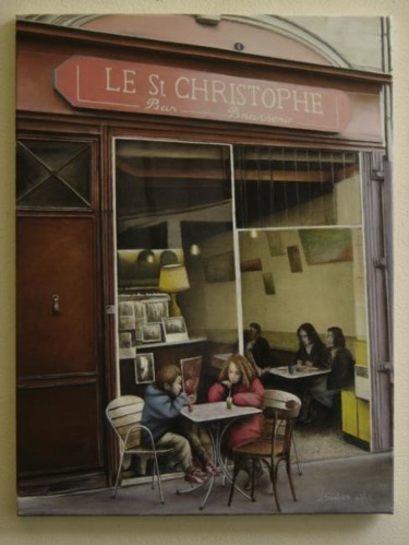 Peinture intitulée "Bordeaux, rue St Ja…" par Joël Sintas, Œuvre d'art originale