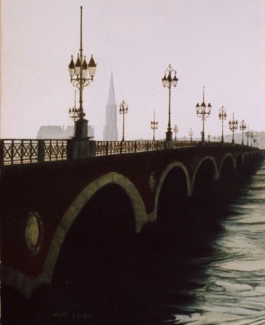 Peinture intitulée "Pont de pierre 6" par Joël Sintas, Œuvre d'art originale