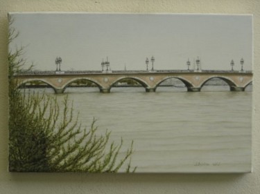 Peinture intitulée "Pont de pierre 14" par Joël Sintas, Œuvre d'art originale