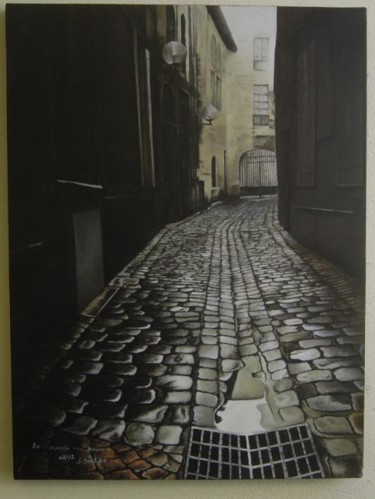 Peinture intitulée "impasse rue Neuve" par Joël Sintas, Œuvre d'art originale