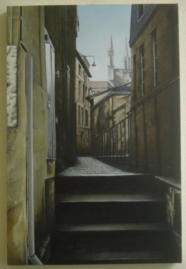 Peinture intitulée "Bordeaux, rue St El…" par Joël Sintas, Œuvre d'art originale
