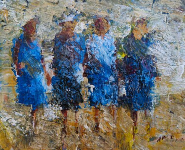 Painting titled "Ladies" by Joseph Mahon, Original Artwork, Acrylic