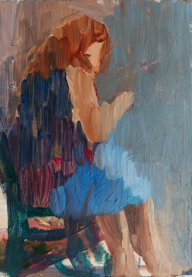 Painting titled "Phone text" by Joseph Mahon, Original Artwork, Acrylic