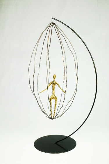 Sculpture intitulée "La bonne graine" par Joey Brusquet, Œuvre d'art originale, Métaux