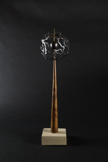 Sculpture titled "Poussière d'étoile" by Joey Brusquet, Original Artwork, Metals